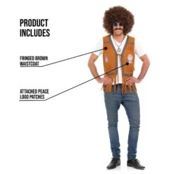 Gilet Hippie Uomo -Angels Face Negozio 050f64e45fef2bf8e1b52542fdd47cc6769280d0b9a61e86796b300117a69c72