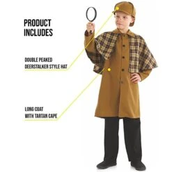 Costume Sherlock Holmes Bambino -Angels Face Negozio 068cca08e04f1a661000a3d37f3473af755a27eb537cdf7b77dea0f3d6bebea3