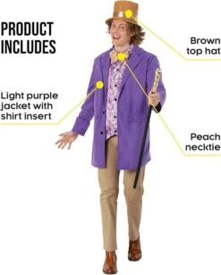 Costume Proprietario Di Una Fabbrica Di Cioccolato Uomo -Angels Face Negozio 073636eca1ab9375bf1d159c24fd206d2c785bf0449e750c07b86938fbc0779a