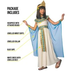 Costume Cleopatra Bambina -Angels Face Negozio 07502cc73517d3ae548f99a11402a6463f90081a1b156e800e8411e8103b17ab