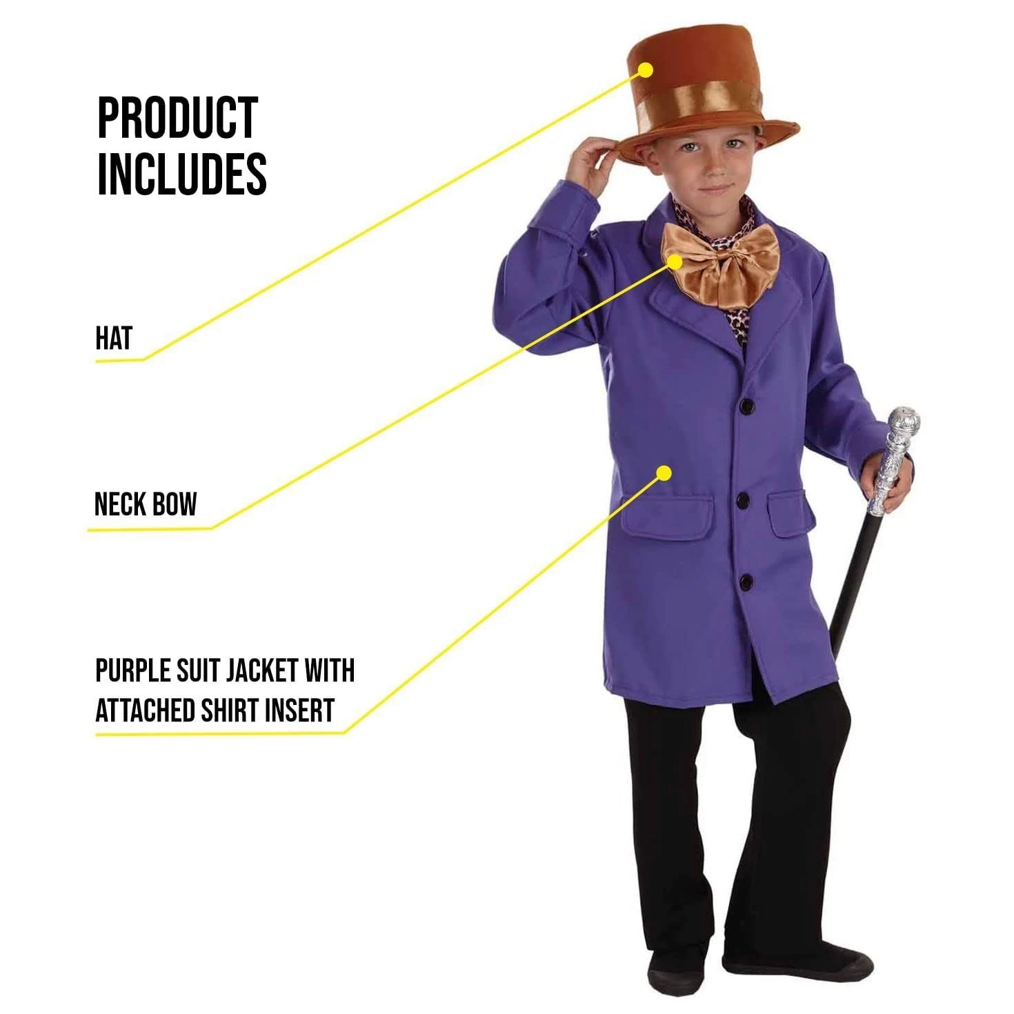 Kids Chocolate Factory Owner Costume 4 Kids Chocolate Factory Owner Costume - immagine 2