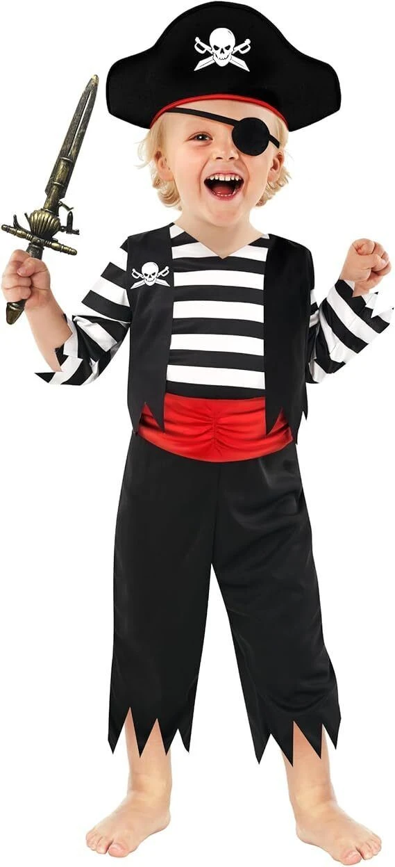 Kids Pirate Captain Toddler Costume 14 Kids Pirate Captain Toddler Costume - immagine 12