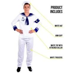 Costume Marinaio Uomo -Angels Face Negozio 1f79d8f668a31410f0d2ebbc5c3730d73a1ea6a353201c4f5c85af9028687b94