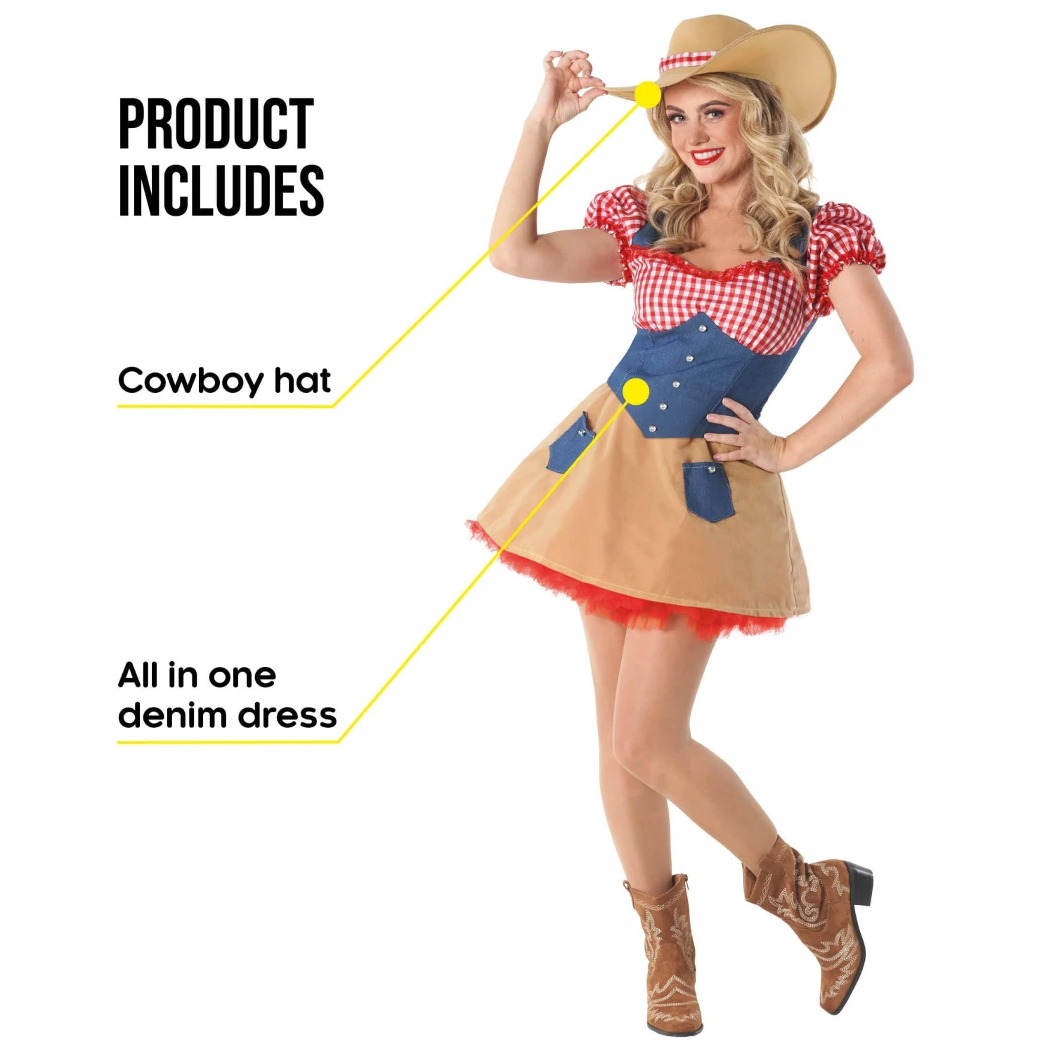 Costume Cowgirl 4 Costume Cowgirl - immagine 2