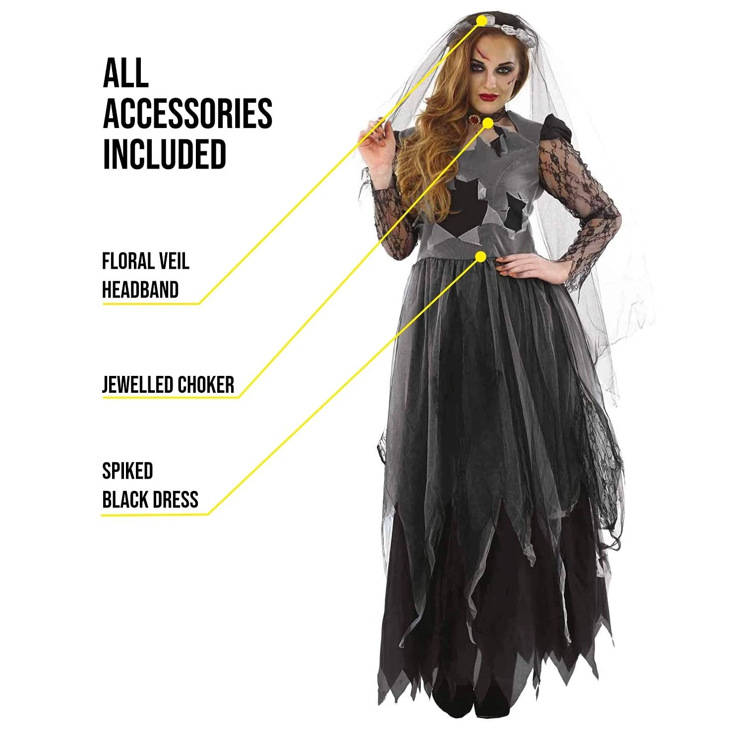 Costume Sposa Cadavere 5 Costume Sposa Cadavere - immagine 3