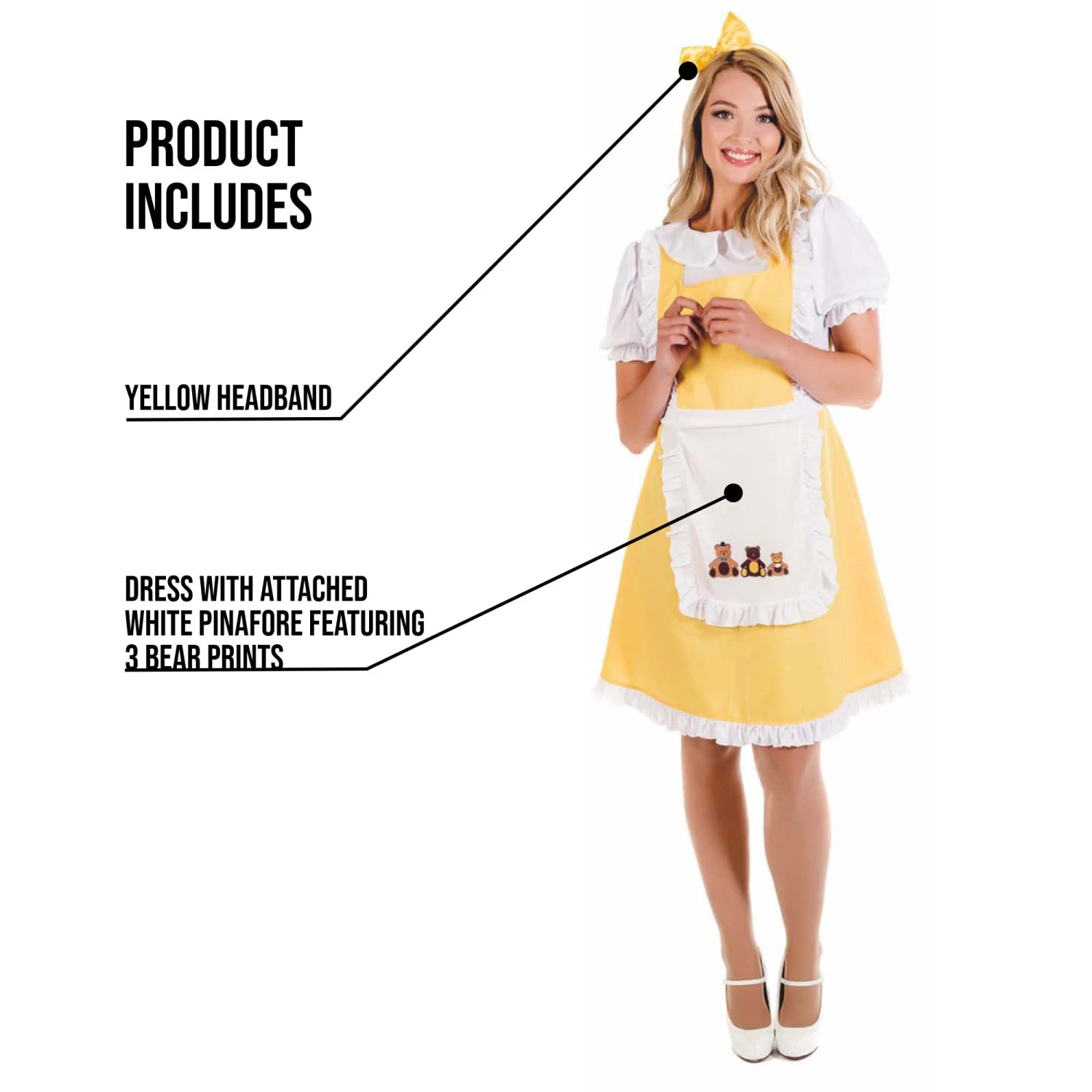 Costume Riccioli D'Oro Donna 4 Costume Riccioli D'Oro Donna - immagine 2