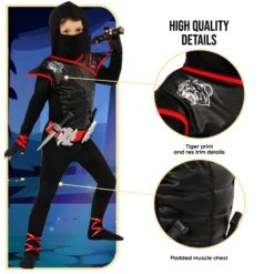 Costume Da Ninja Mortale Nero E Rosso Per Bambini 14 Costume Da Ninja Mortale Nero E Rosso Per Bambini -Angels Face Negozio 44e6b7751b08102269f02305f4ca7f63583fb54a281db7c95f4593e061375039