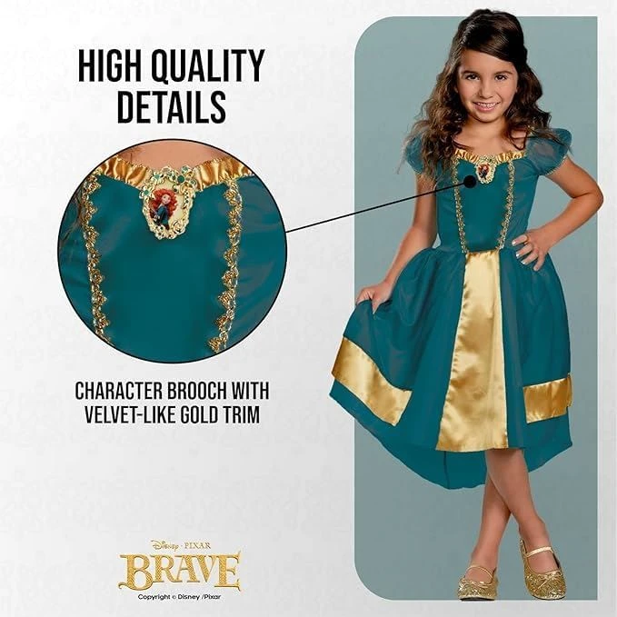 Costume Merida Classico Bambina 5 Costume Merida Classico Bambina - immagine 3