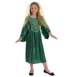 Kids Green Tudor Dress Costume