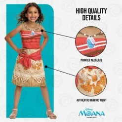 Kids Disney Moana Classic Costume -Angels Face Negozio 51e268a84f60f530c179a5e0da2bd24025274d3887a4e1dbbd12073d72bfe042