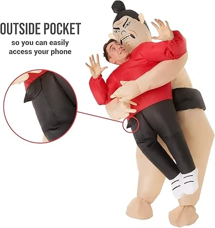 Costume Gonfiabile Lottatore Di Sumo Sollevami Adulto 5 Costume Gonfiabile Lottatore Di Sumo Sollevami Adulto - immagine 3