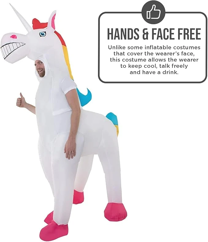 Costume Gonfiabile Unicorno Adulto 6 Costume Gonfiabile Unicorno Adulto - immagine 4