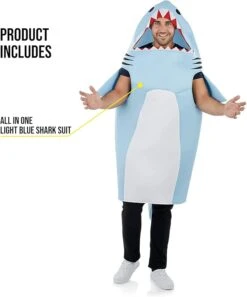 Costume Squalo Adulto -Angels Face Negozio 61lfop75spl. ac sx679