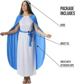 Morph Costume Maria Vergine, Vestito Maria Vergine, Costume Presepe Vivente -Angels Face Negozio 61ul7650nql. ac sx679
