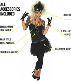 Costume Da Pop Star Anni '80 Per Donna -Angels Face Negozio 61wgr zi2dl. ac ux679