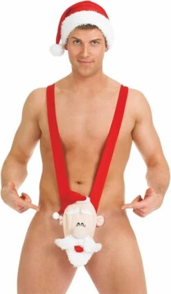 Costume Babbo Natale Mankini Uomo -Angels Face Negozio 61xm liqytl. ac sx679