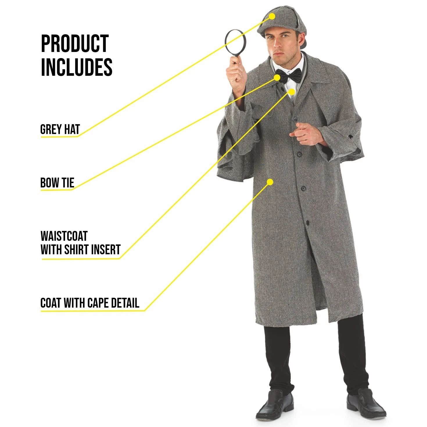 Costume Detective Vittoriano Uomo 4 Costume Detective Vittoriano Uomo - immagine 2