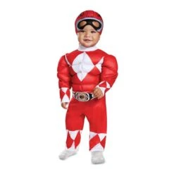 Costume Power Ranger Rosso Bambini -Angels Face Negozio 67368 w