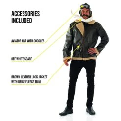 Costume Aviatore Uomo -Angels Face Negozio 691c55d921b1533269026451cd3d2745f8e509e8c68b9125d02f7e4074fedd49