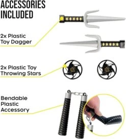 Costume Ninja Nero/rosso Da Donna -Angels Face Negozio 71bqimxtowl. ac sx679