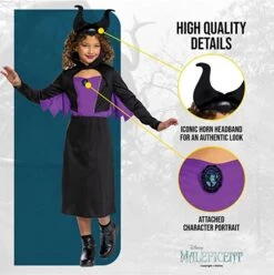 Kids Disney Maleficent Classic Costume -Angels Face Negozio 71e7h2qyhel. ac ux679