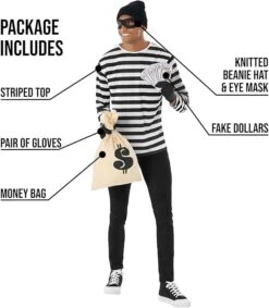Mens Striped Burglar Costume 9 Mens Striped Burglar Costume -Angels Face Negozio 71oy5s15k5l. ac sx679