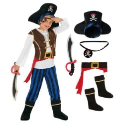 Costume Da Pirata A Strisce Blu Per Bambini -Angels Face Negozio 77623a013c16034aec04dc4fbbc308ae9462d4010e8676ef5fd93d730e60c3f5