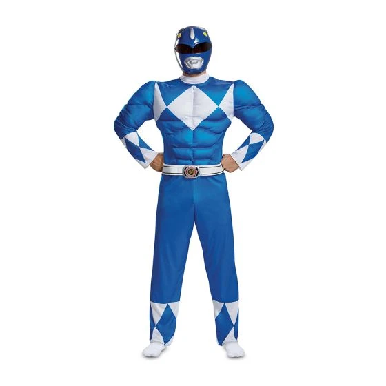 Costume Power Ranger Blu Muscoloso Adulti 8 Costume Power Ranger Blu Muscoloso Adulti - immagine 6