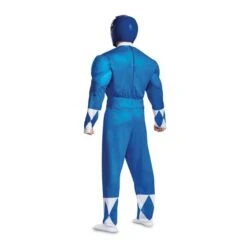 Costume Power Ranger Blu Muscoloso Adulti 15 Costume Power Ranger Blu Muscoloso Adulti -Angels Face Negozio 79731 back