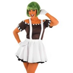 Costume Da Operaio Della Fabbrica Di Cioccolato Con Gonna Donna -Angels Face Negozio 7d6ea752374f9d7e07a7730238c47b36156db843a758ff230197064769af20a2