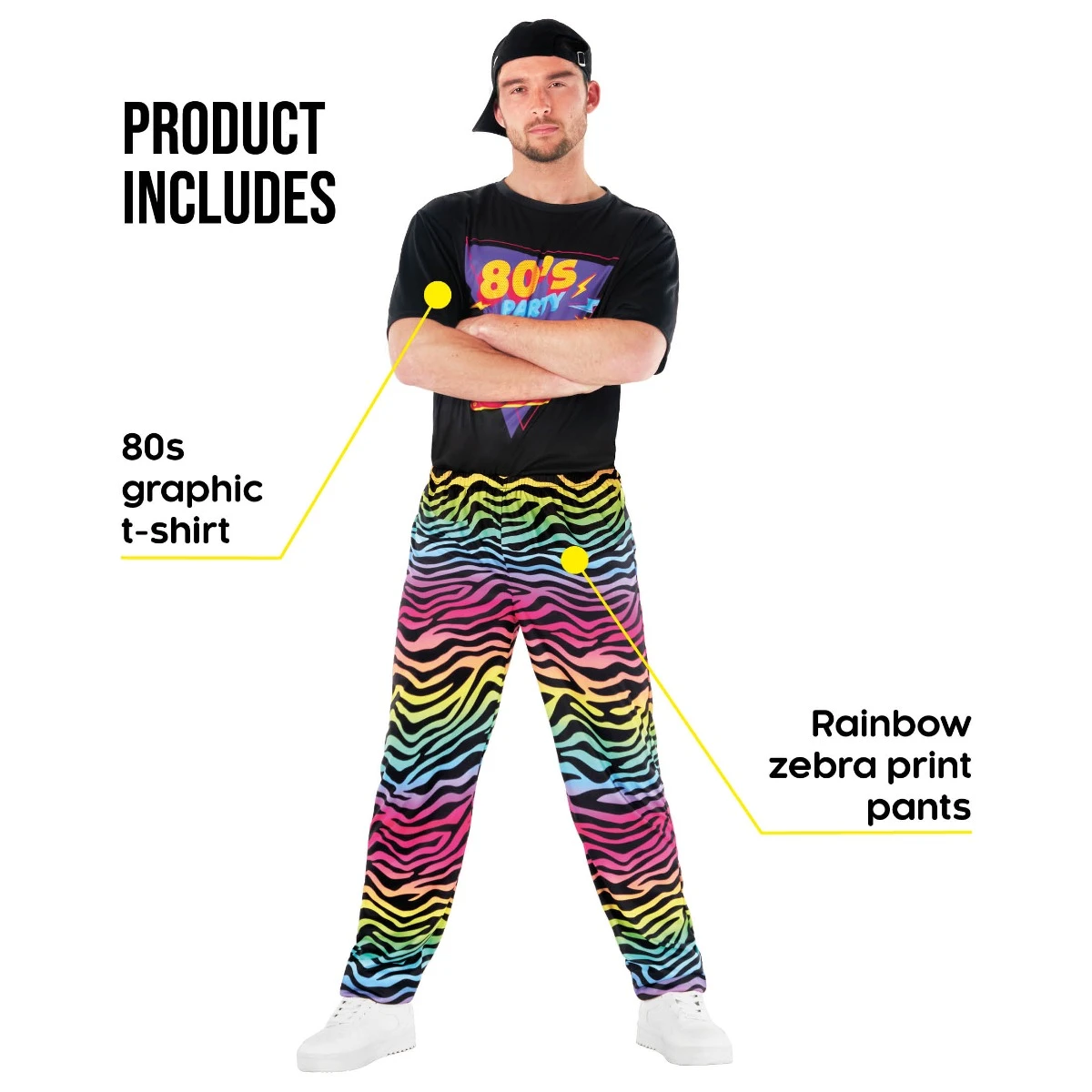 Costume Da Festaiolo Anni '80 Da Uomo 4 Costume Da Festaiolo Anni '80 Da Uomo - immagine 2