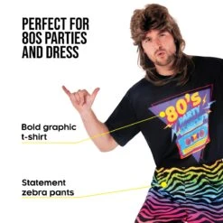 Costume Da Festaiolo Anni '80 Da Uomo 12 Costume Da Festaiolo Anni '80 Da Uomo -Angels Face Negozio 80s party dude costume mens 8