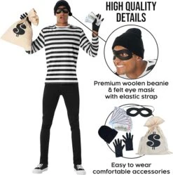 Mens Striped Burglar Costume 10 Mens Striped Burglar Costume -Angels Face Negozio 81e2fw0ihsl. ac sx679