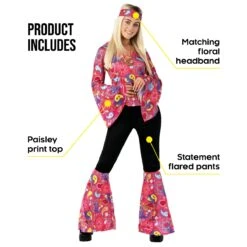 Costume Hippie Donna Viola -Angels Face Negozio 887513089933 pt01