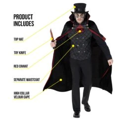 Men's Jack The Ripper Costume -Angels Face Negozio 887513098997.pt01