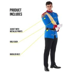 Mens Fairytale Prince Costume -Angels Face Negozio 887513099345.pt01