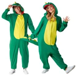 Mens Green Dinosaur Onesie Costume -Angels Face Negozio 887513099406.main