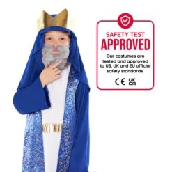 Kids Blue Nativity King Costume -Angels Face Negozio 887513100010.pt03