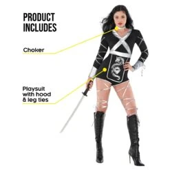 Costume Dragon Ninja Per Le Donne 7 Costume Dragon Ninja Per Le Donne -Angels Face Negozio 887513110262.pt02