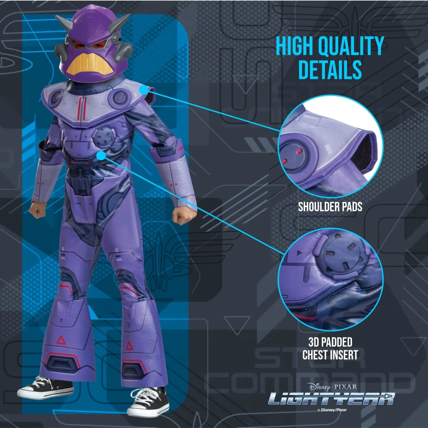 Kids Toy Story Emperor Zurg Deluxe Costume 5 Kids Toy Story Emperor Zurg Deluxe Costume - immagine 3