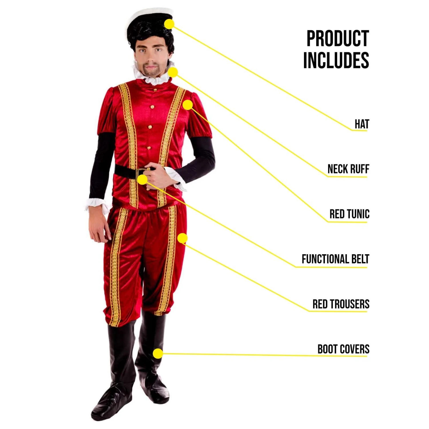 Costume Conte Medievale Uomo 4 Costume Conte Medievale Uomo - immagine 2