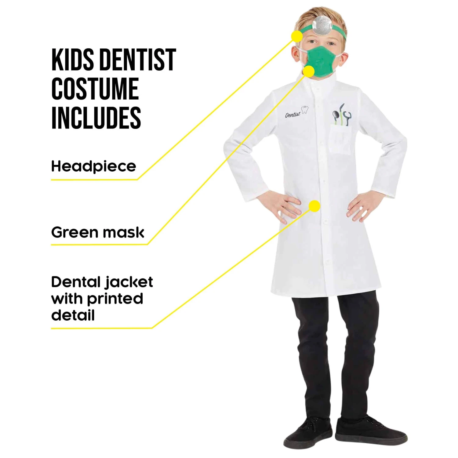 Vestito Carnevale Dentista Bambino 4 Vestito Carnevale Dentista Bambino - immagine 2