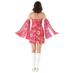 Womens 60s Pink Swirl Dress Costume -Angels Face Negozio 96b85e6a952db853c1a556d0473942a8a780bf8d51b8c44955cd813655730974