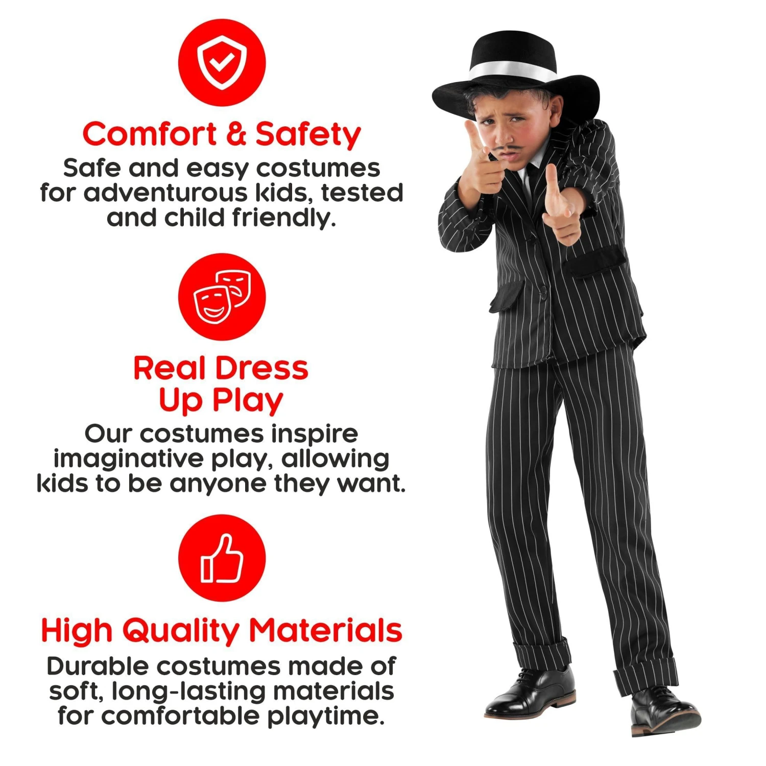 Costume Da Gangster Per Bambino 5 Costume Da Gangster Per Bambino - immagine 3