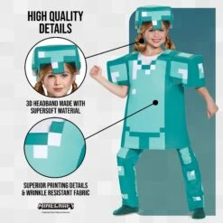 Costume Minecraft Armatura Bambino -Angels Face Negozio a5ac4f1493a29c855f92200bd8a15123958e9a30416710e3648258417cf677ce