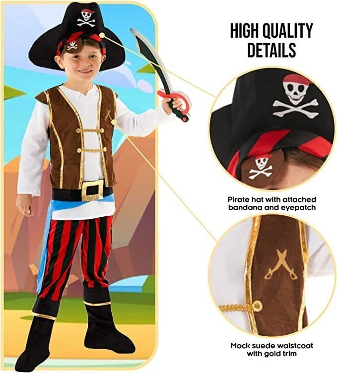 Costume Da Capitano Pirata Per Bambini 5 Costume Da Capitano Pirata Per Bambini - immagine 3