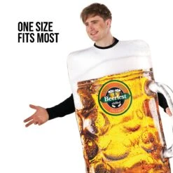Mens Beer Glass Tabard Costume -Angels Face Negozio beer costume beer stein tabard 12
