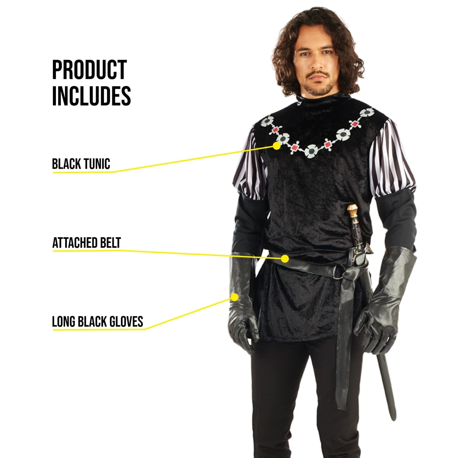 Costume Sceriffo Di Nottingham Uomo 4 Costume Sceriffo Di Nottingham Uomo - immagine 2