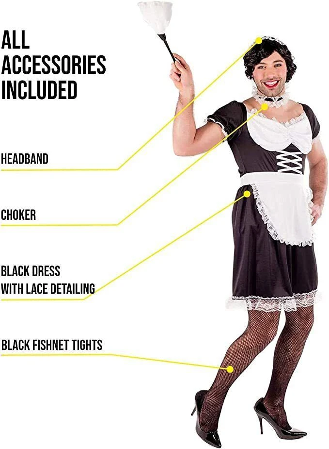Costume Cameriera Sexy Uomo 4 Costume Cameriera Sexy Uomo - immagine 2