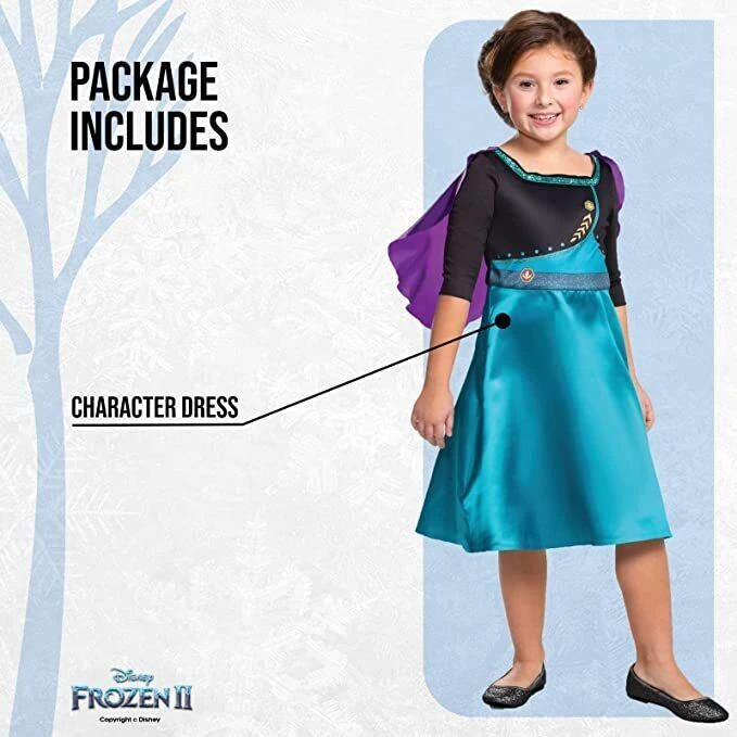 Costume Anna Regina Frozen Standard Bambina 4 Costume Anna Regina Frozen Standard Bambina - immagine 2